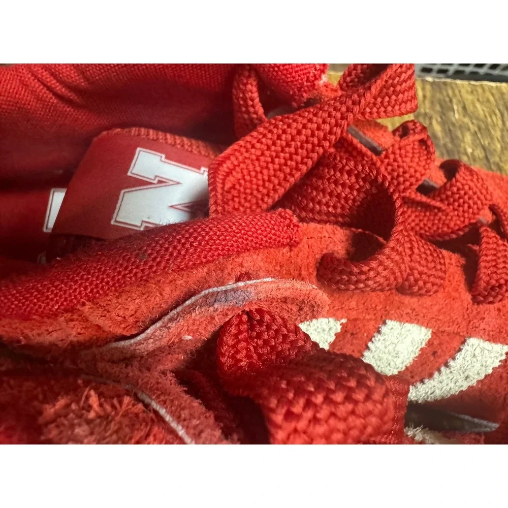 Adidas Forum Low Nebraska Huskers Red White Suede Sneakers HQ7487 Mens 10.5